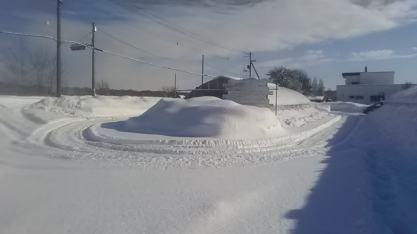 ハウスが雪で覆われている写真